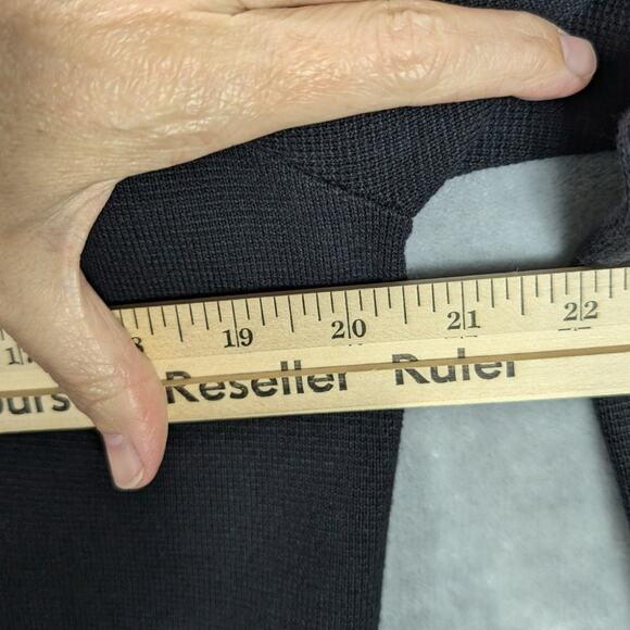 Lands End Cardigan Sweater Mens Small Faded Black Button Front Grandpa Preppy - Picture 6 of 10